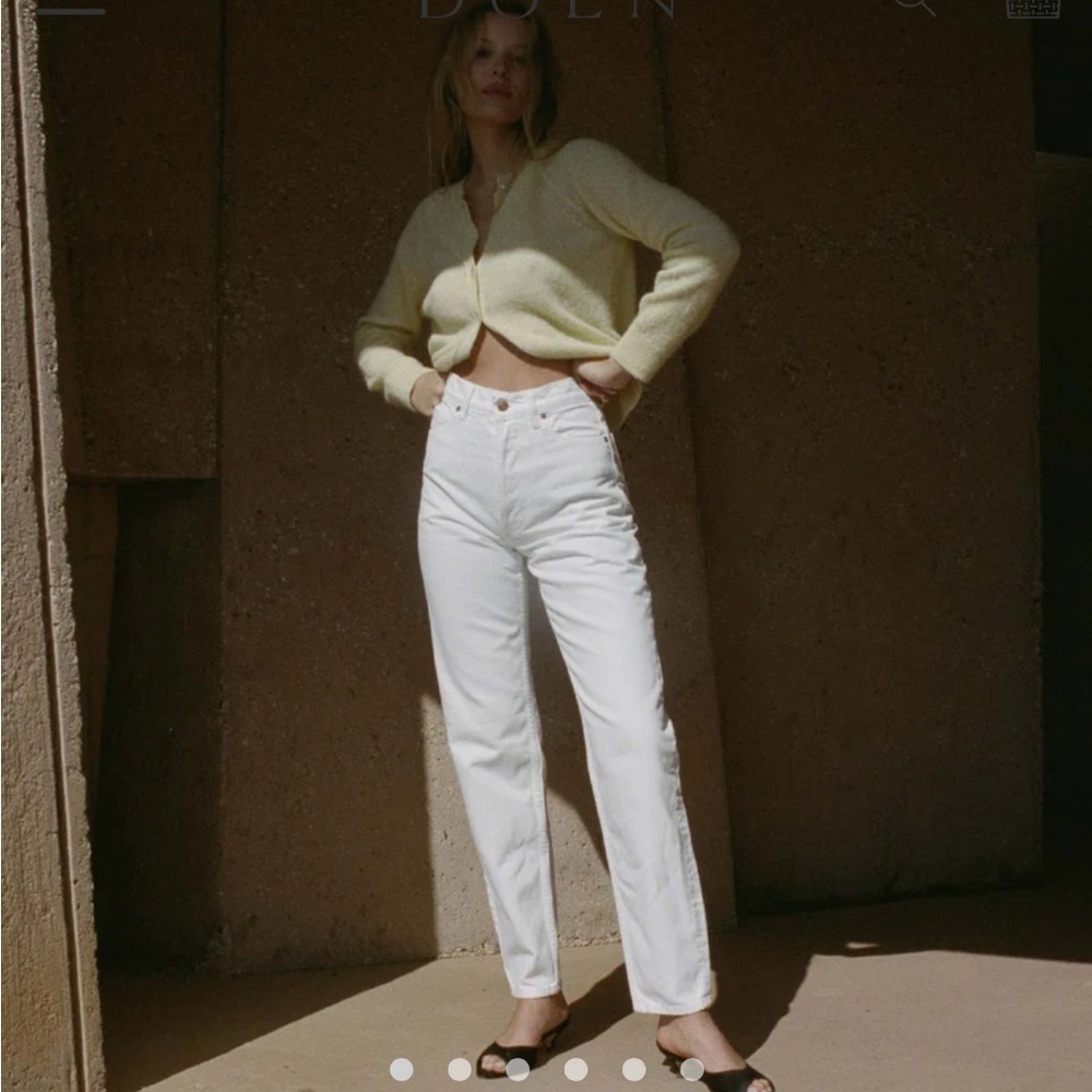 Doen Lady Jean in Optic White Size 27